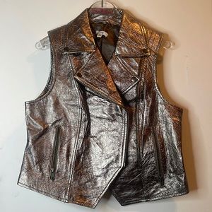 Leather Silver Vest